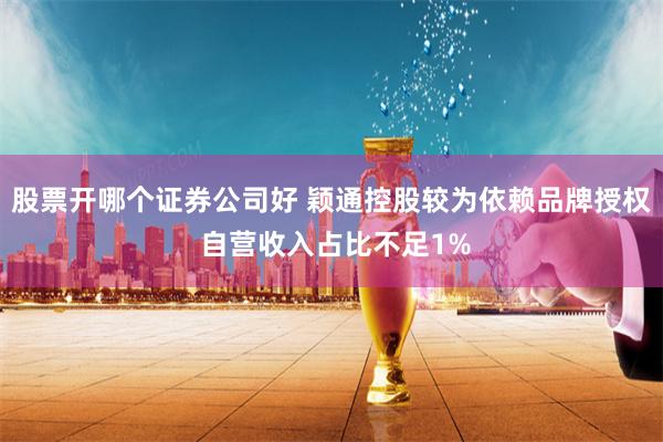股票开哪个证券公司好 颖通控股较为依赖品牌授权 自营收入占比不足1%